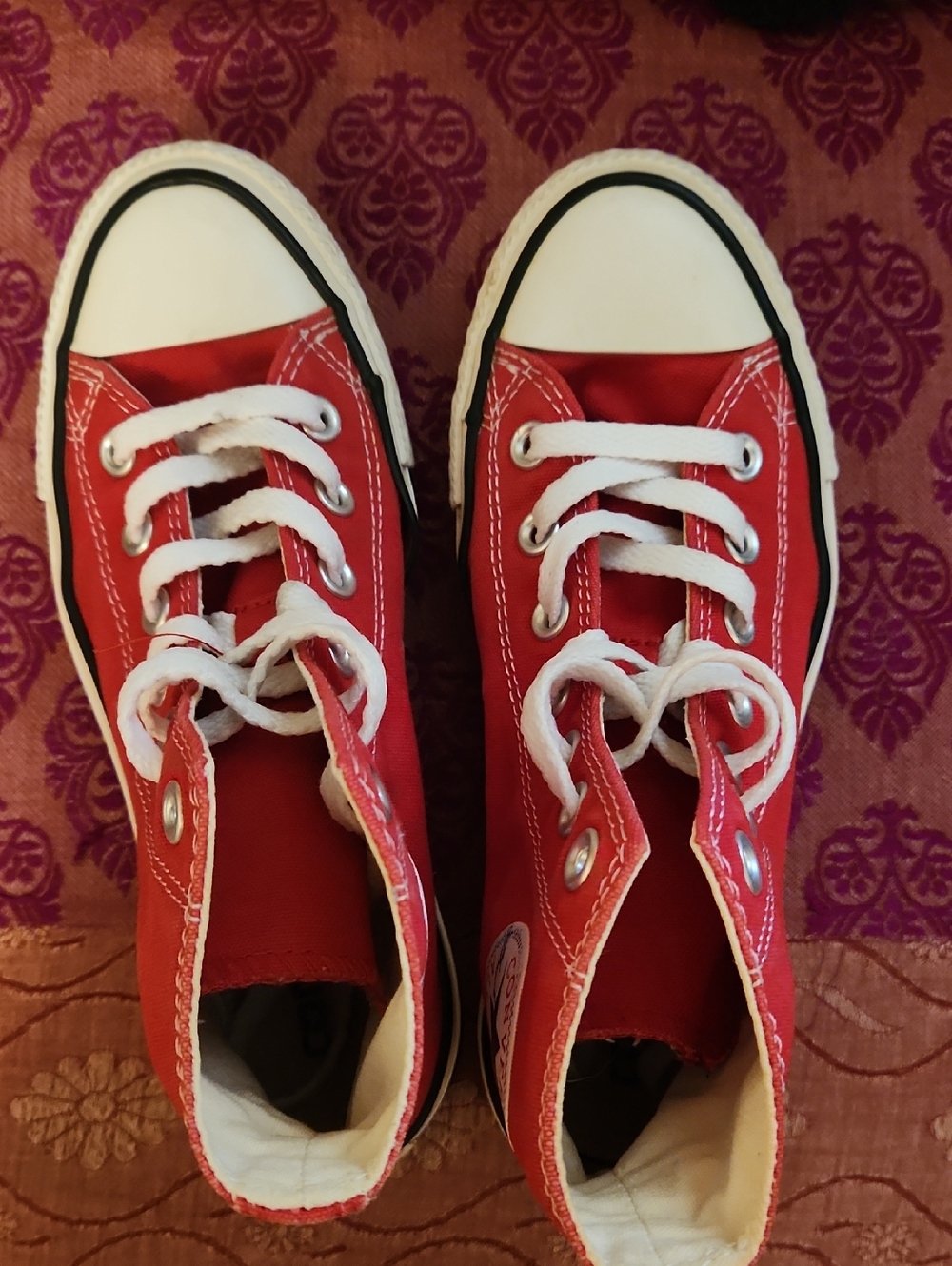 Red High-Top Converse - Classic Style